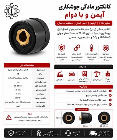 کانکتور مادگی سایز ۷۵ فرید