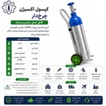 ترالی کپسول اکسیژن ۱۰ لیتری - تصویر 2